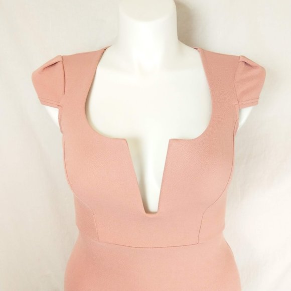 NWT Boohoo Night Janet Formal Plunge Cap Sleeve - Picture 5 of 8